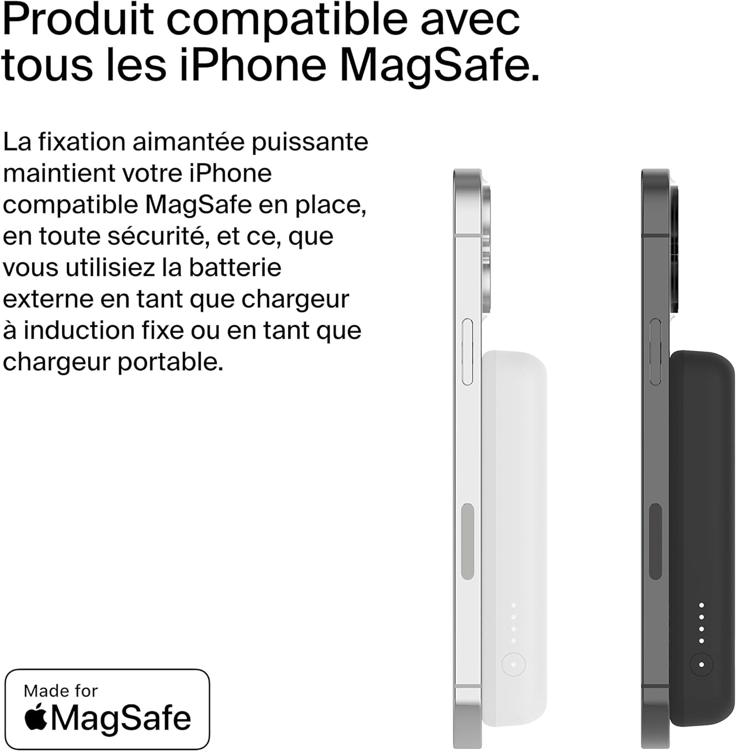 Belkin Batterie externe sans fil magnétique 5000mAh - Blanc